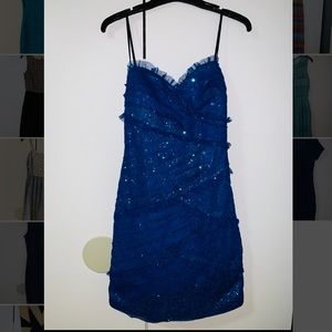 Blue Sequin Party Dress